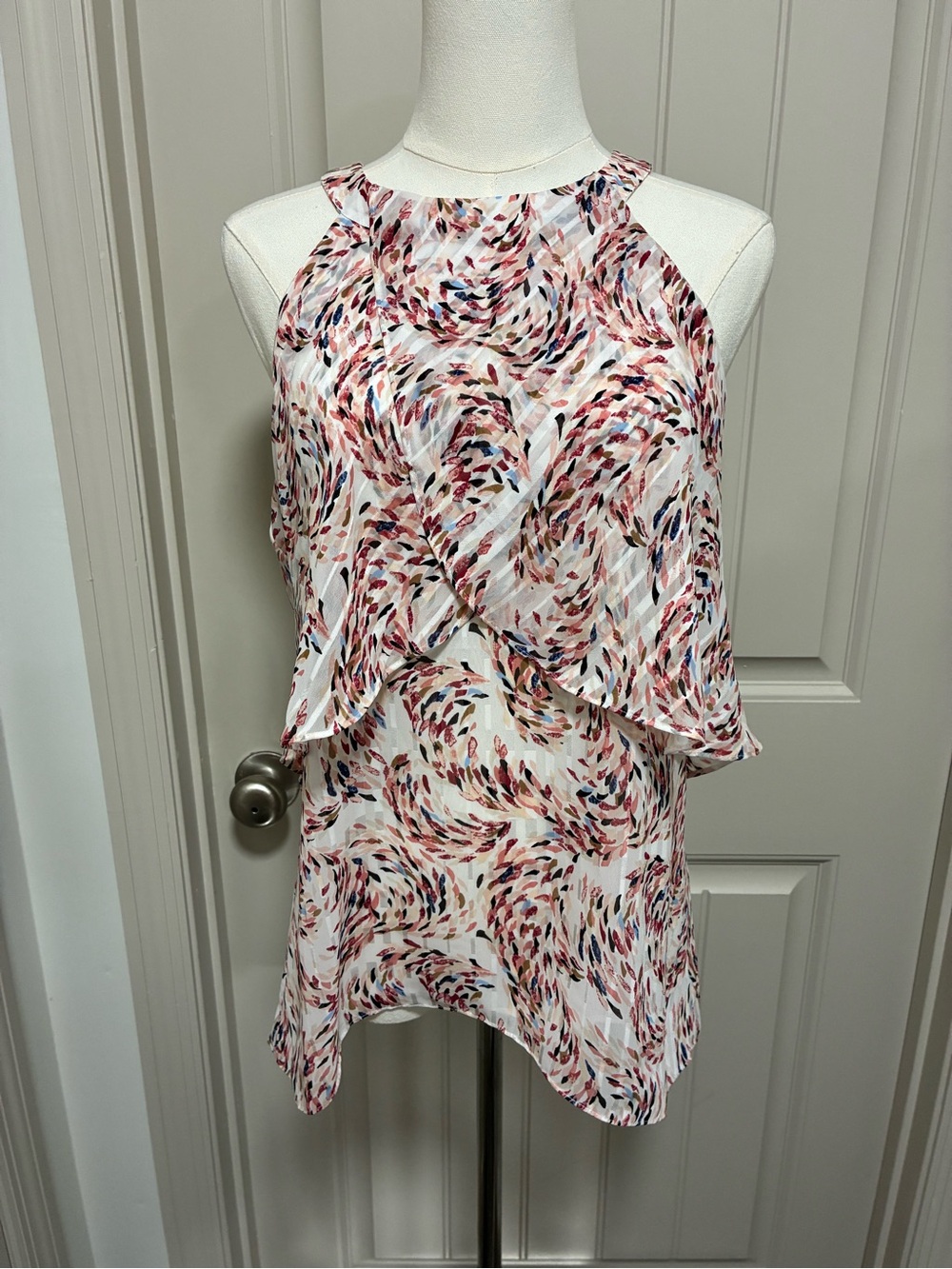 White House Black Market Multicolor Halter Tank Top